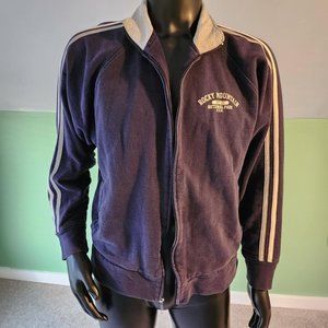 Rocky Mountain National Park USA size L zipper jacket. Navy w gray & white trim